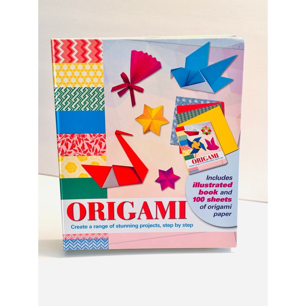 Illustrated traditional Origami kit by Belinda Webster folding papers included